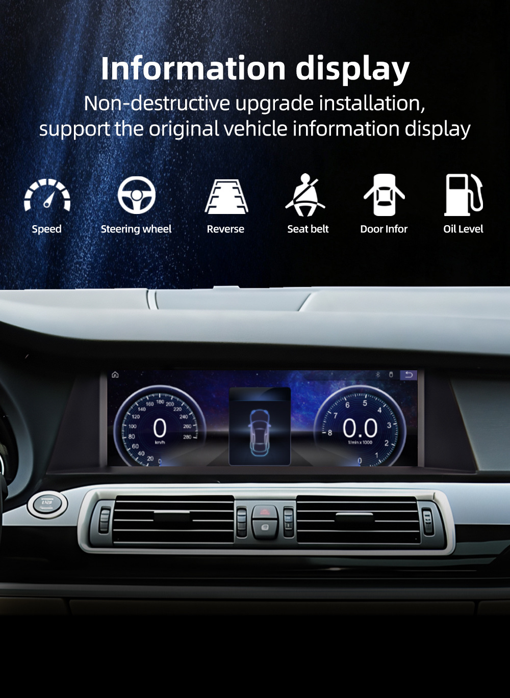 Car-Mounted Central Control Large Screen Suitable for Bmw 5 Series Gt F07 2010-2017 Android Navigation Wireless Carplay
