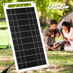 太陽エネルギー充電器5v 6W単結晶フレキシブル光発電板屋外太陽エネルギー板携帯電話充電20W