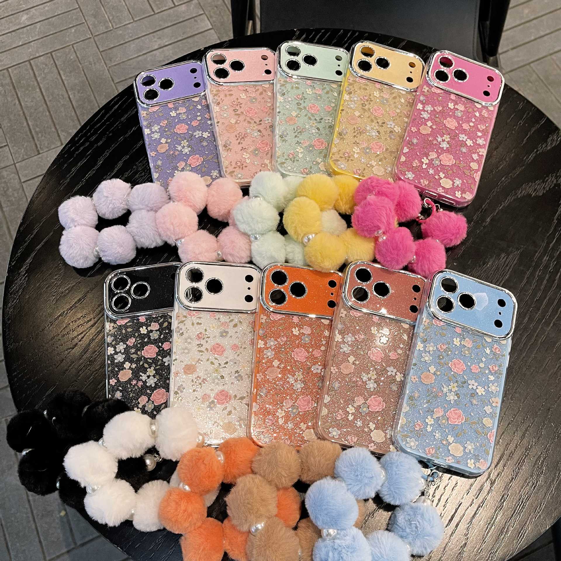 粉色渐变满爱心17Air苹果16promax手机壳适用iPhone13保护套14套