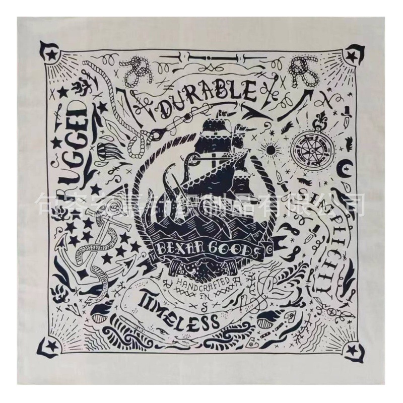 Cotton 55cm * 55cm printed square leisure street hip-hop dress scarf face scarf