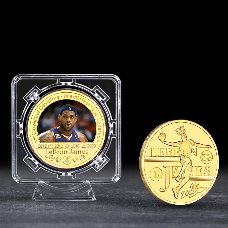 James Monedas conmemorativas NBA estrellas regalos periféricos venta caliente transfronteriza