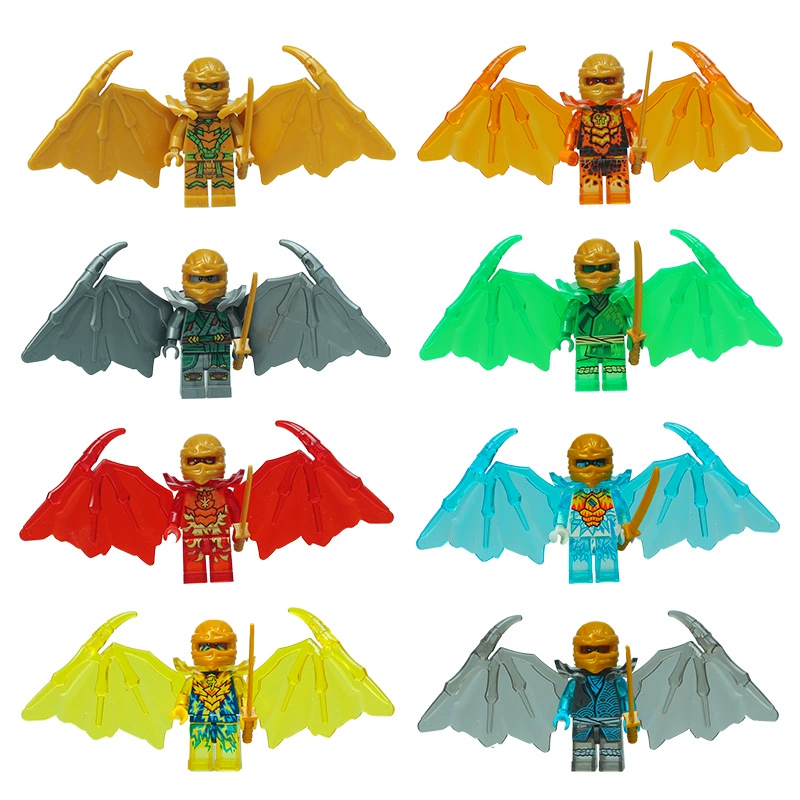 Набор минифигур Construction (LEGO) — 56 золотых и тематических минифигур с мотоциклом и 7-слойной витриной