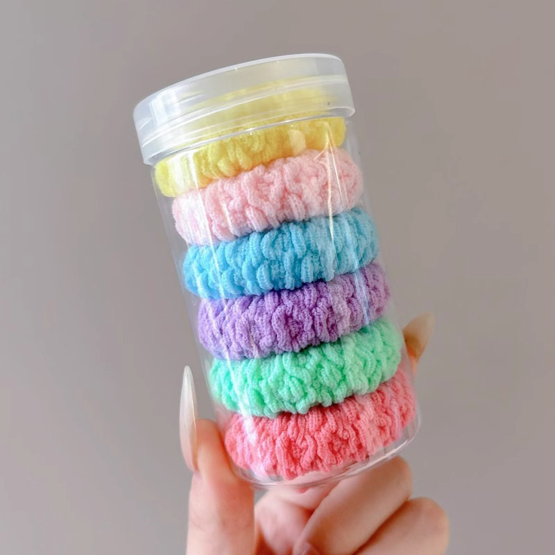 Alta elasticidad y durabilidad como correa de goma para mujeres, color curry simple, cuerda de cabello de cola de caballo alta, anillo de cabello sin heridas de alta calidad