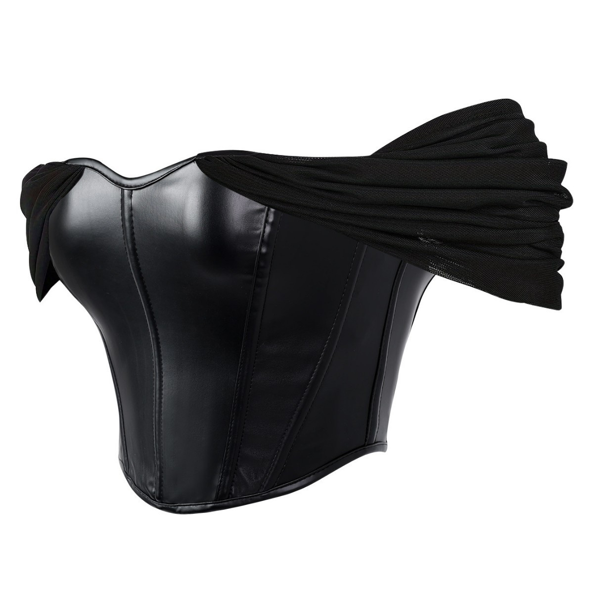 Nuevo hilo de malla, hombro sexy, camisa de cuero TEMU AliExpress, suministro de comercio electrónico transfronterizo