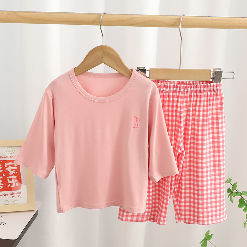 3/4 소매 장미 핑크