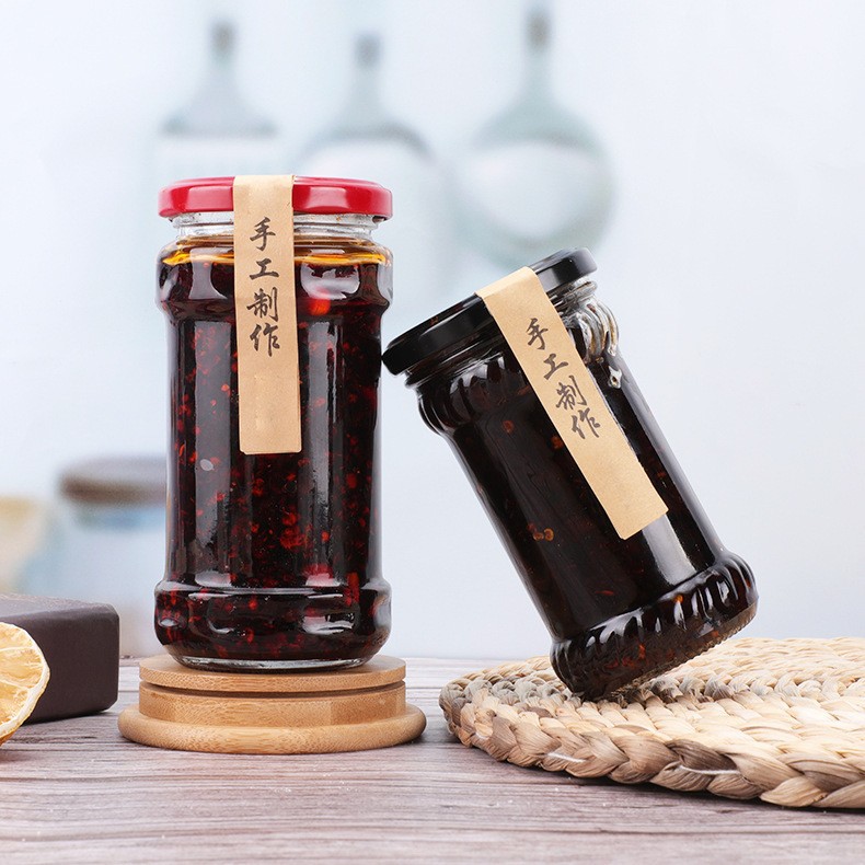 厂家供应220ML耐热料酱菜瓶果酱瓶辣酱蜂蜜玻璃瓶麻酱罐头储物瓶