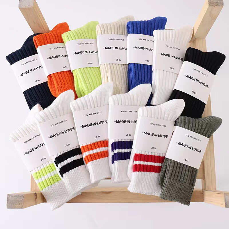Thick Line Socks Men's Solid Color Cotton Socks Yu Wenle Trendy All-match Japanese Retro Socks Women's Knitted Stockings Thick Line Socks Men's Solid Color Cotton Socks Yu Wenle Trendy All-match Japanese Retro Socks Women's Knitted Stockings