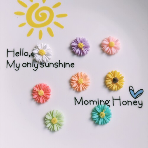 diy mobile phone jewelry accessories sunflower daisy dust plug resin accessories hair accessories diy materials