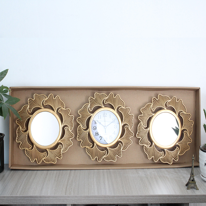 Reloj de pared europeo/americano moderno simple, reloj triple decorativo, reloj de cuarzo creativo de moda para sala/comedor