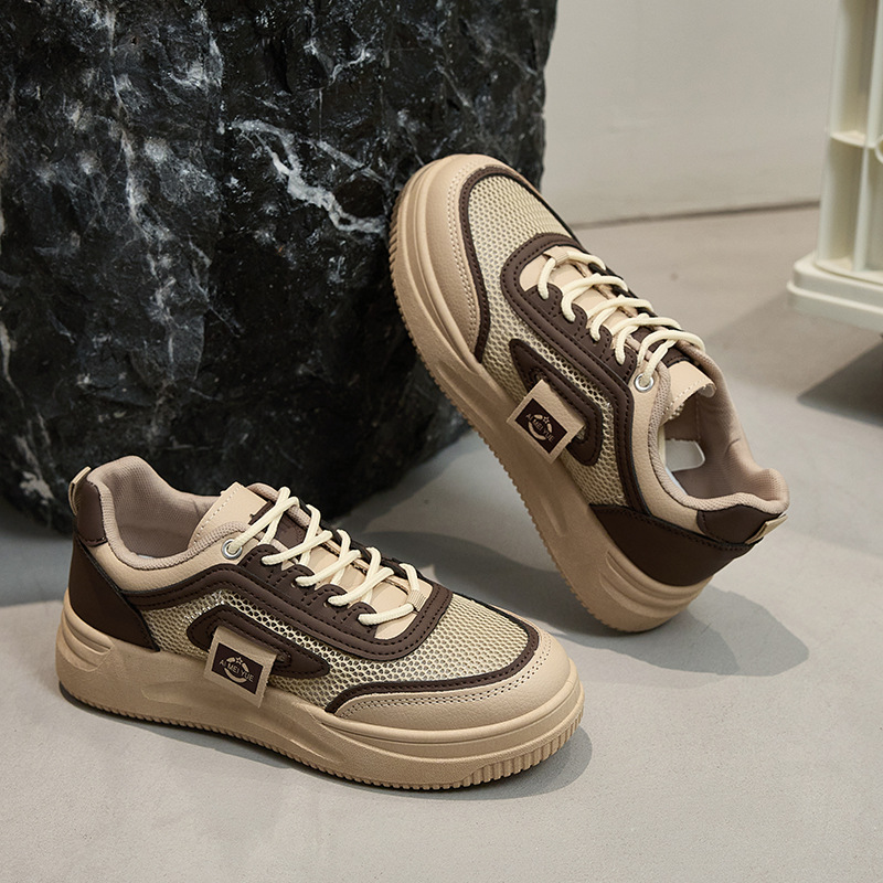 다용도 메쉬 여성화, 봄여름 신발, 여성화, 부드러운 밑창, 발이 피곤하지 않은 운동화, 화이트 슈즈, 여성용 두꺼운 밑창 스니커즈