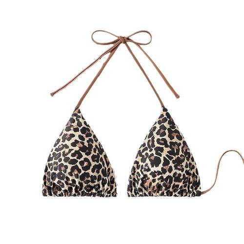 2025 Western-style leopard print sexy one-piece swimsuit for women, beach and hot spring swimwear bikini