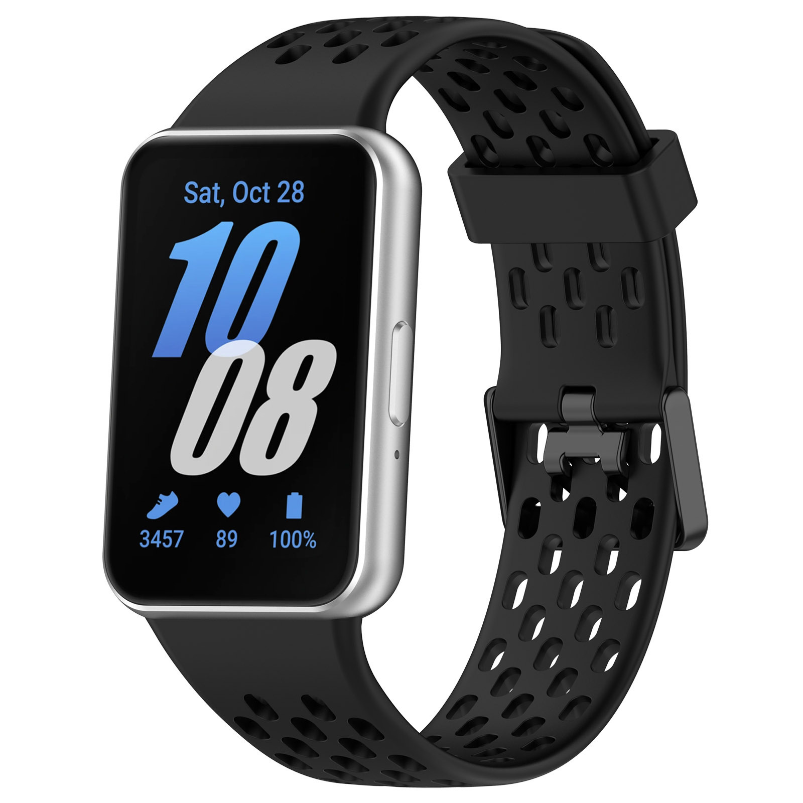 Breathable Silicone Strap for Samsung Galaxy Fit3 Samsung Fit 3 SM-R390 Hole Wristband
