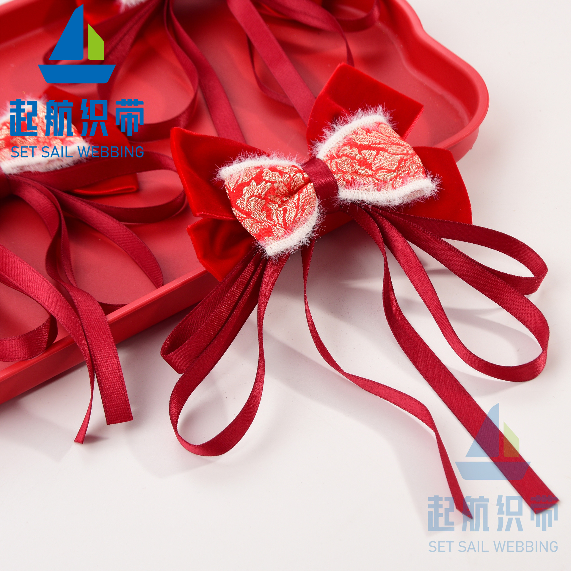 新年飘带大蝴蝶结儿童发饰汉服发夹古装中国风配饰女童头花发饰品