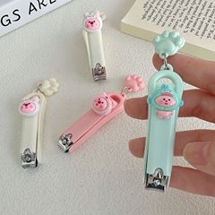 Cute Cartoon Nail Clippers with Pendant Cat Claw Nail Clippers Home Compact Nail Scissors Creative Manicure Scissors