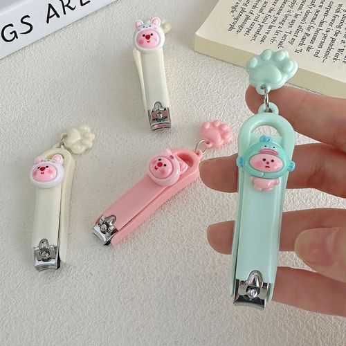 Cute Cartoon Nail Clippers with Pendant Cat Claw Nail Clippers Home Compact Nail Scissors Creative Manicure Scissors