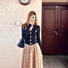 2025秋季B家新款显瘦针织开衫气质修身百搭高级感小香风上衣