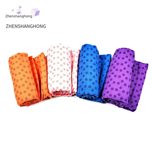 PVC Plum Blossom Yoga Household Spreading Towel Sweat-Absorbing Thickened Non-Slip Towel Cloth Pad Portable Yoga Fitness Sports Blanket