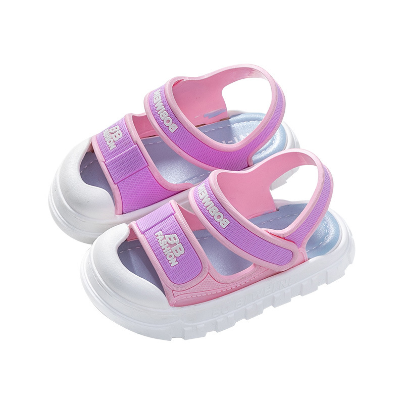 Nuevas sandalias para niños verano niñas niños baño doméstico antideslizante fondo suave sandalias de dibujos animados bebés zapatillas frías
