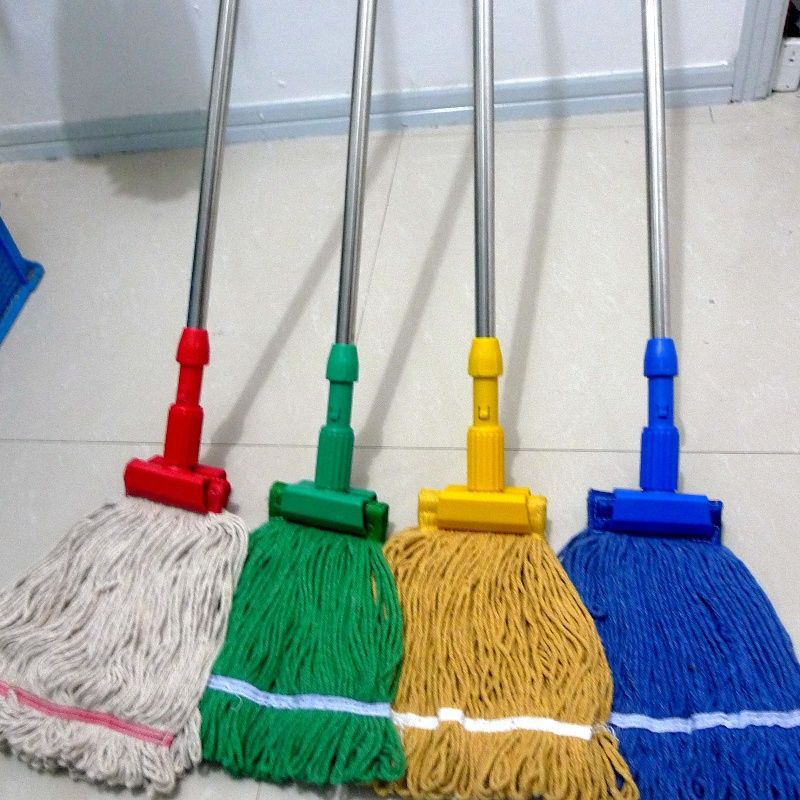 Hotel Clamping Floor Mop Wax Mop Pure Cotton Yarn Mop Property Hotel Wet Mop Water Squeezer