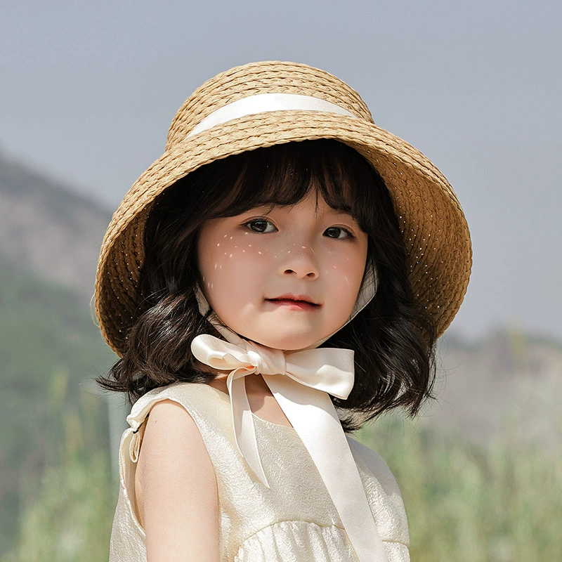 Net Red Hepenfeng Детская шляпа с соломенной шляпой Женская французская ретро-шляпа от солнца
