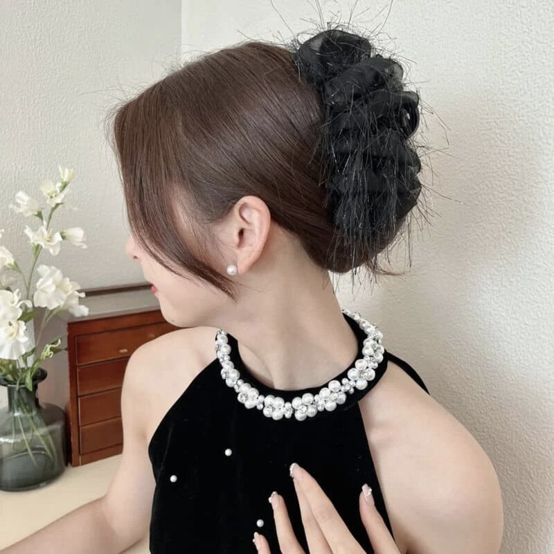 爆款布艺显气质高级感鲨鱼夹合集女饱满后脑勺半扎发鲨鱼发夹发饰|undefined
