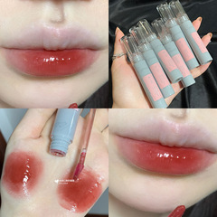 Cappuvini Gray Tube Lip Glaze Mirror Water Glossy Lip Glaze Lip Gloss Affordable Student Female Lipstick Domestic Makeup Recommendation