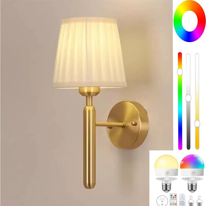 New Cross-Border Wiring-Free Battery-Powered Hotel B&B Corridor Aisle Bedroom Bedside Wall Lamp Rgb Remote Control Lamp New Cross-Border Wiring-Free Battery-Powered Hotel B&B Corridor Aisle Bedroom Bedside Wall Lamp Rgb Remote Control Lamp