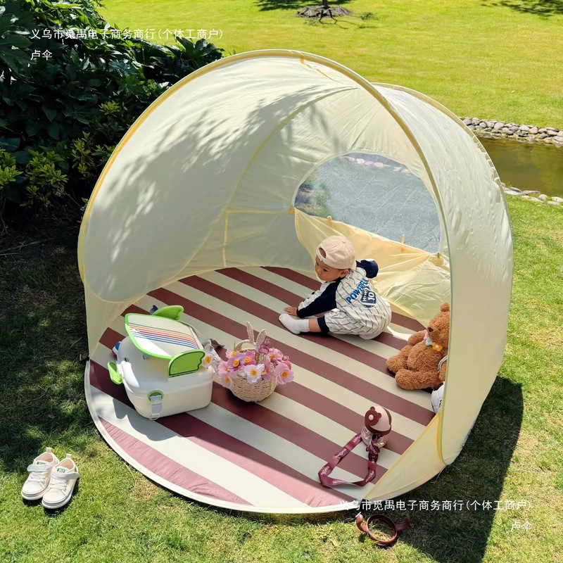 テント屋外ポータブル折りたたみワンクリック開閉キャンプテント日焼け止め防水ピクニックサンシェードビーチテント|undefined