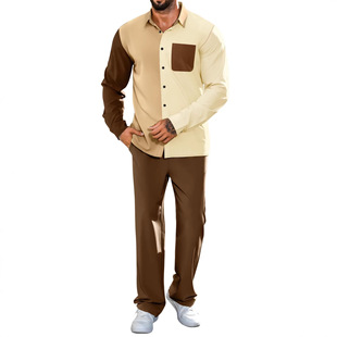 (Cross-border trading), long-sleeve, shirt, trousers, set, European style