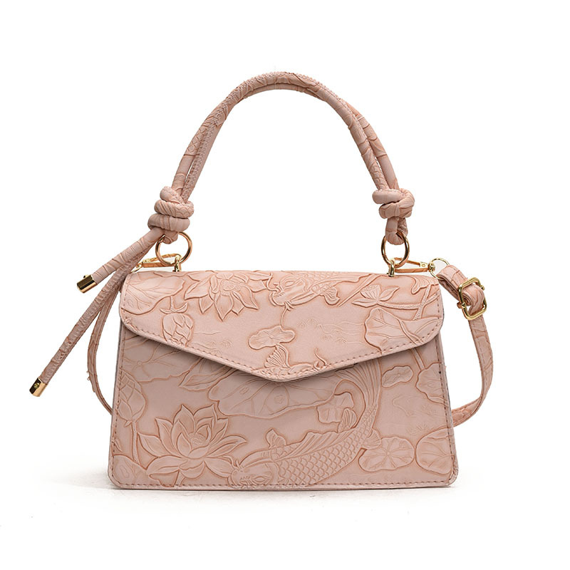 Nuevo estilo de ocio extranjero 2025 primavera de moda simple bolso de hombro flor tridimensional bolso de mochila