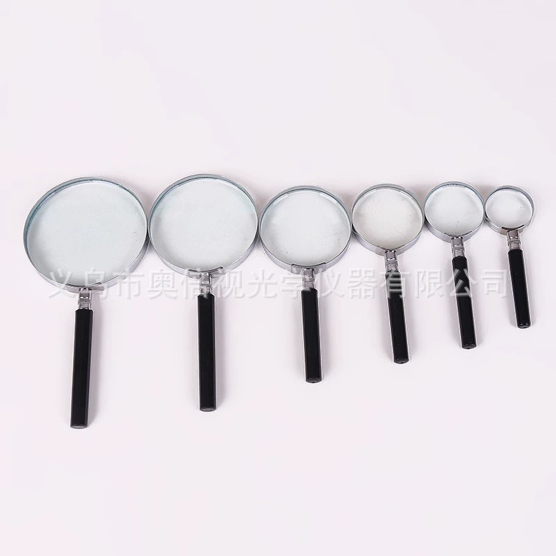 50/60/75/90/100 мм старые и Дети Читают и читают увеличительное стекло полуметаллическое ручное стекло увеличительное стекло