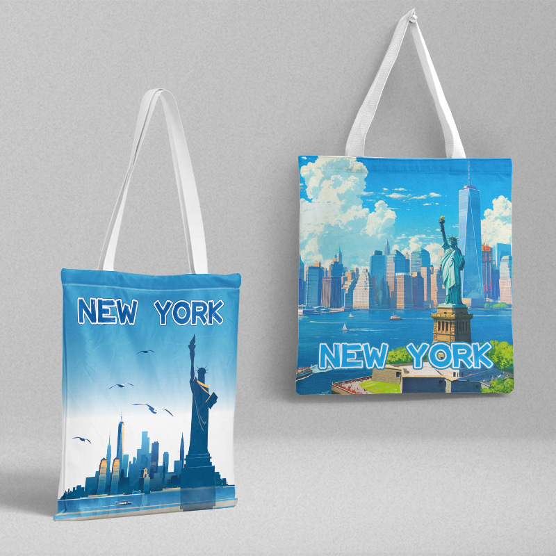 New York Canvas Bag 36X39Cm American City Travel Commemorative Shoulder Bag Handbag Ins Style Shopping Bag New York Canvas Bag 36X39Cm American City Travel Commemorative Shoulder Bag Handbag Ins Style Shopping Bag