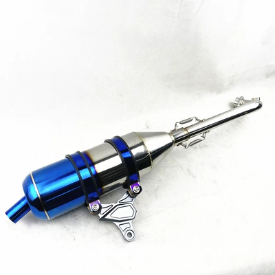 Motorcycle exhaust pipe Grilled Blue HKR Exhaust Pipe