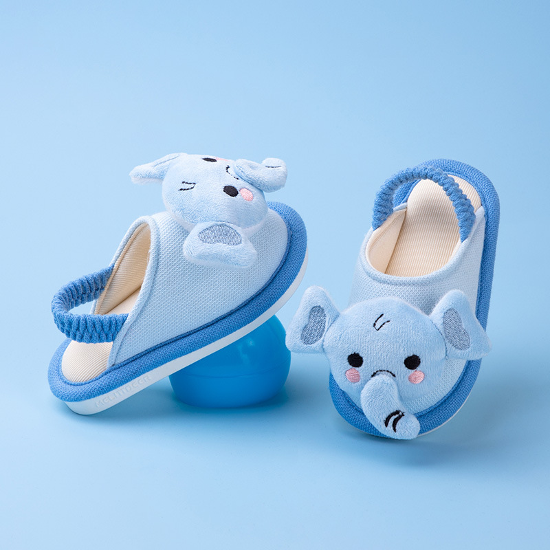 Children's Slippers Spring & Fall Cute Baby Home Indoor Floor Boys and Girls Slippers Lightweight Soft-Soled Cloth Slippers