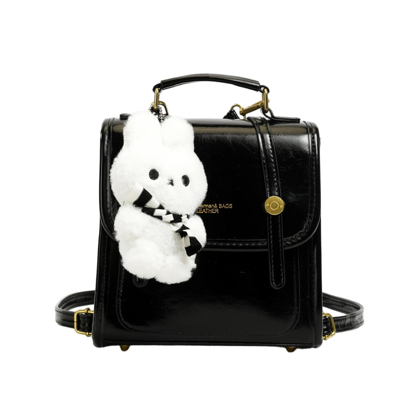 Cantos colgantes de dibujos animados de hombro pequeño bolso de mujer de verano estilo coreano nicho color sólido mochila mujer