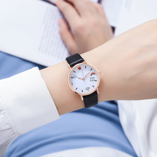 新時尚石英女皮帶手表天氣個性設計女生彩色腕表14