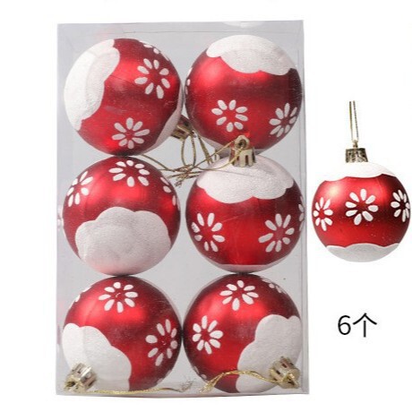 6cm色絵クリスマスボール飾り道具手描きクリスマスボールプラスチックメッキボールクリスマスツリー飾り卸売り|undefined