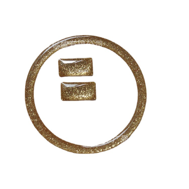 PU滴胶logo标签 金葱亮片砂面滴塑标牌 彩色渐变双面胶粘标贴深圳