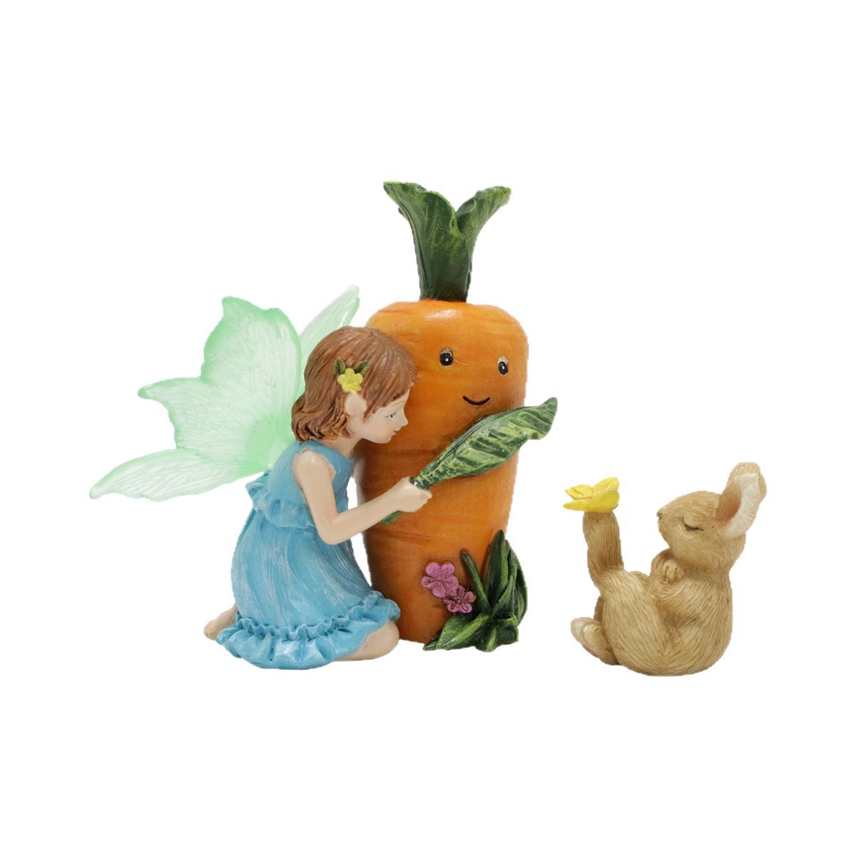  New Radish Flower Fairy Luminous Effect Bonsai Ornaments Animal Garden Lawn Decoration Resin Crafts