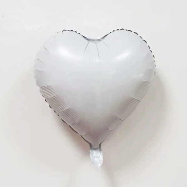 18 -inch heart -shaped white