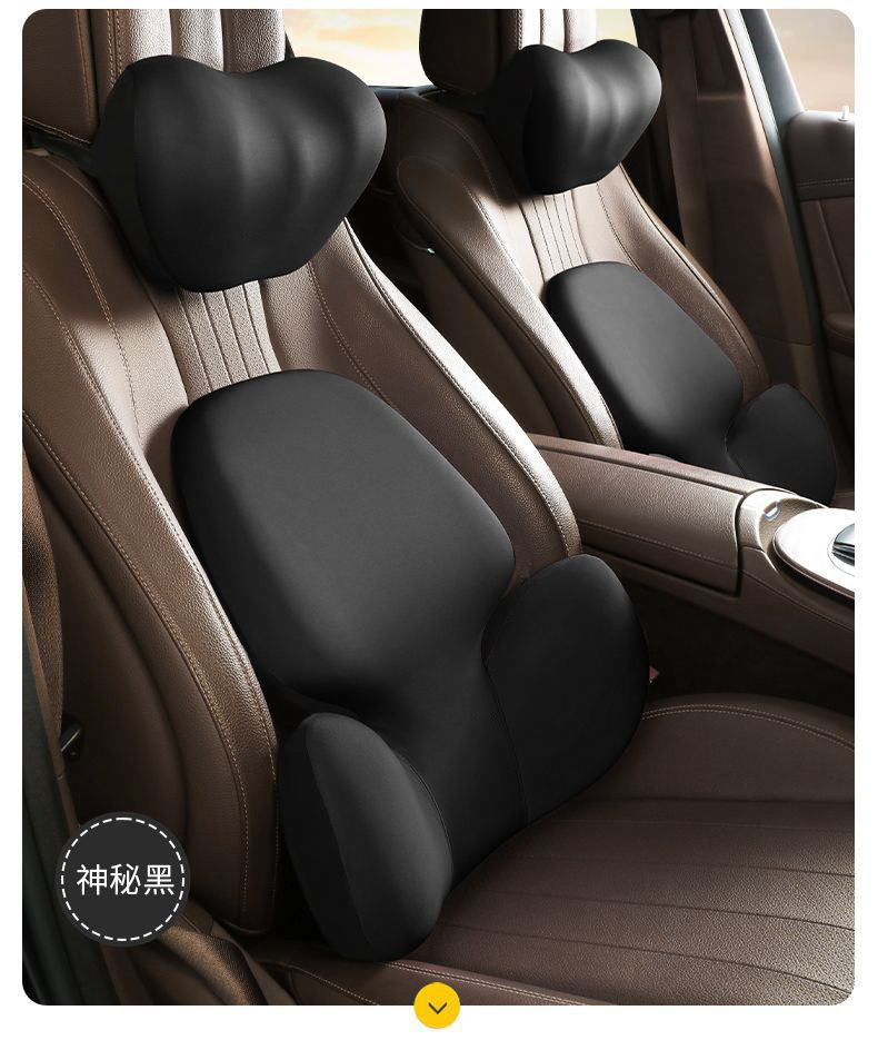 Car Headrest and Lumbar Support, Home Use Car Driver's Seat Backrest Cushion, Neck Pillow, Hug-Style Memory Foam Lumbar Pillow Cushion Wholesale