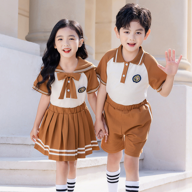 幼兒園園服夏裝畢業照學院英倫風六一合唱演出班服小學生校服運動