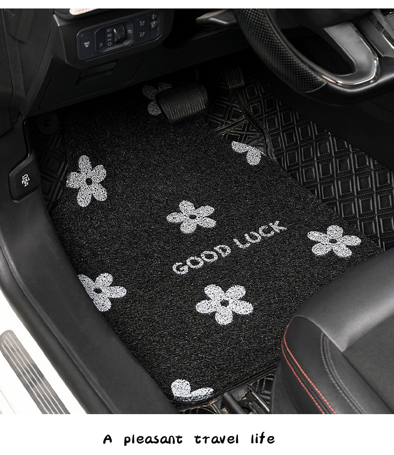 Blue Rain car floor mats, creative design, universal fit for most vehicles, anti-dirty car carpets, cute cartoon style, loop pile design, universal car mats