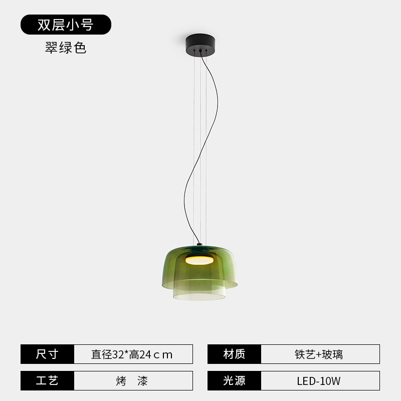 设计师包厢装饰法式卧室床头样板房餐厅创意圆形酒吧玻璃吊灯|undefined