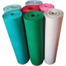 厂家批发彩色背胶毛毡布红色化纤针刺毛毡无纺布幼儿园手工DIY无