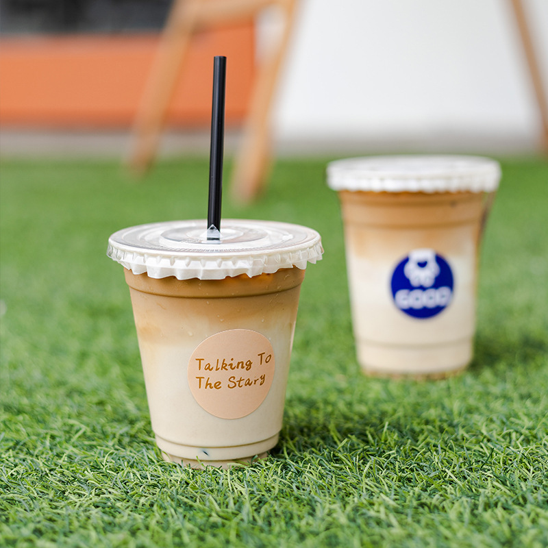 Coffee milk tea cup 500ml plastic beverage lemon tea latte disposable packing with lid ice powder cold drink cup Coffee milk tea cup 500ml plastic beverage lemon tea latte disposable packing with lid ice powder cold drink cup