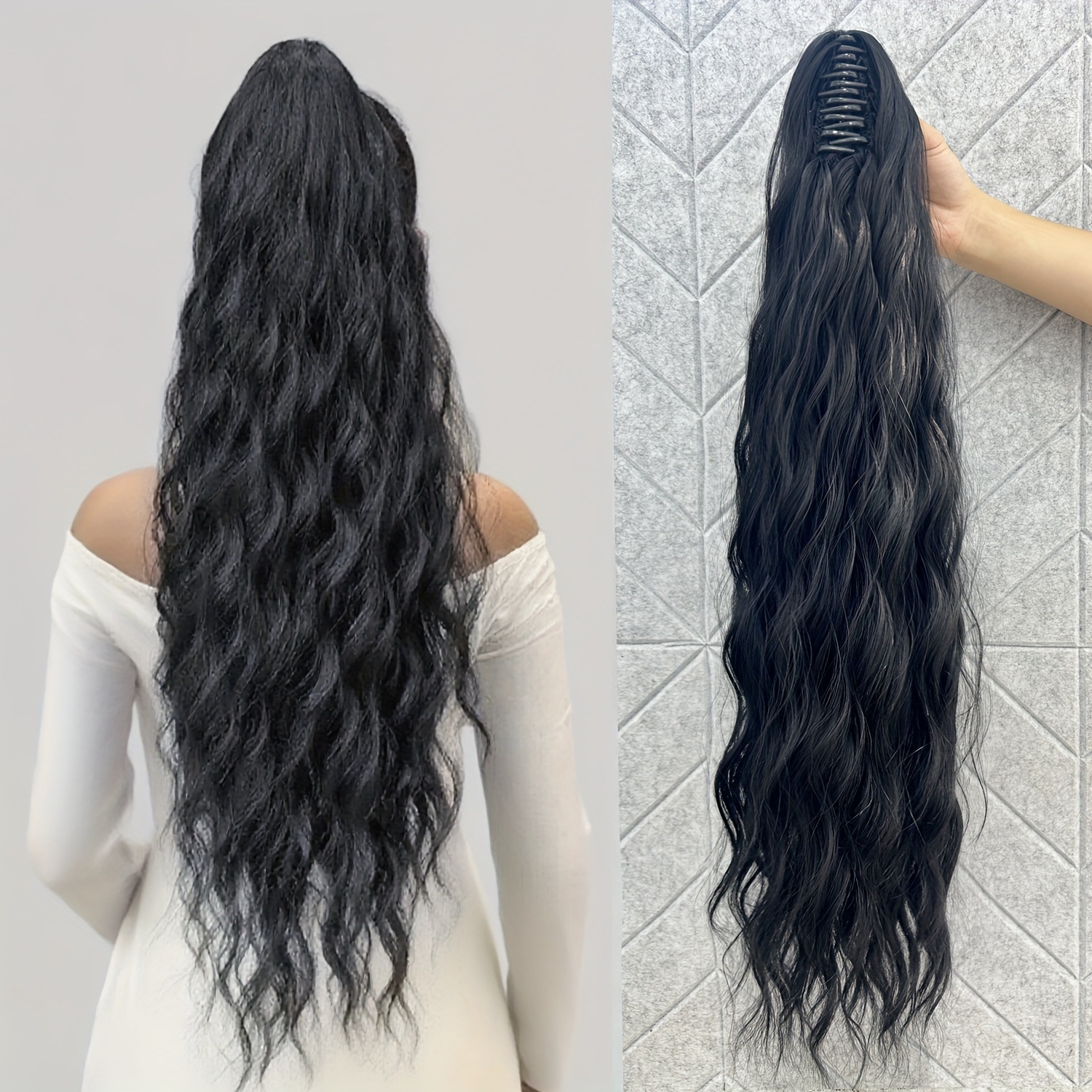 Spot al por mayor 26 pulgadas aguas onduladas agarrando clip cola de caballo Europa y Estados Unidos modelo transfronterizo