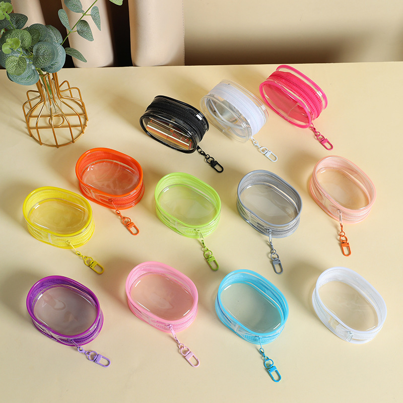 Pvc Data Cable Charger Storage Transparent Bag USB Flash Drive Transparent Storage Bag Accessories Mobile Phone Organizer Bag Doll Bag 10cm
