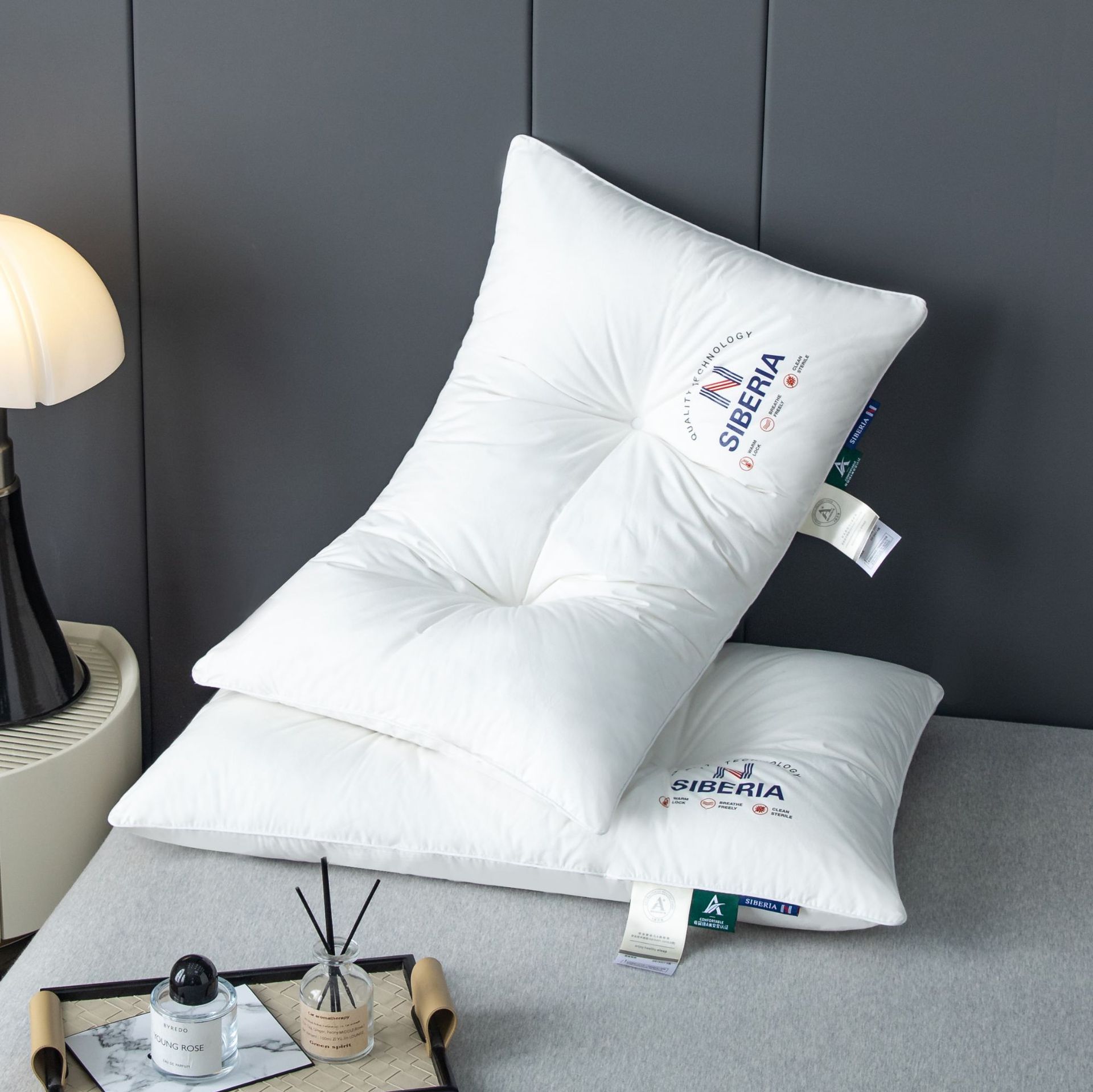 74x48cm 낮은 베개 한 쌍