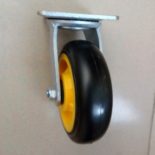 Korean universal caster 8-inch Korean universal caster yellow core black leather Korean universal caster